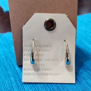 Anthropologie Gold Waterdrop Earrings